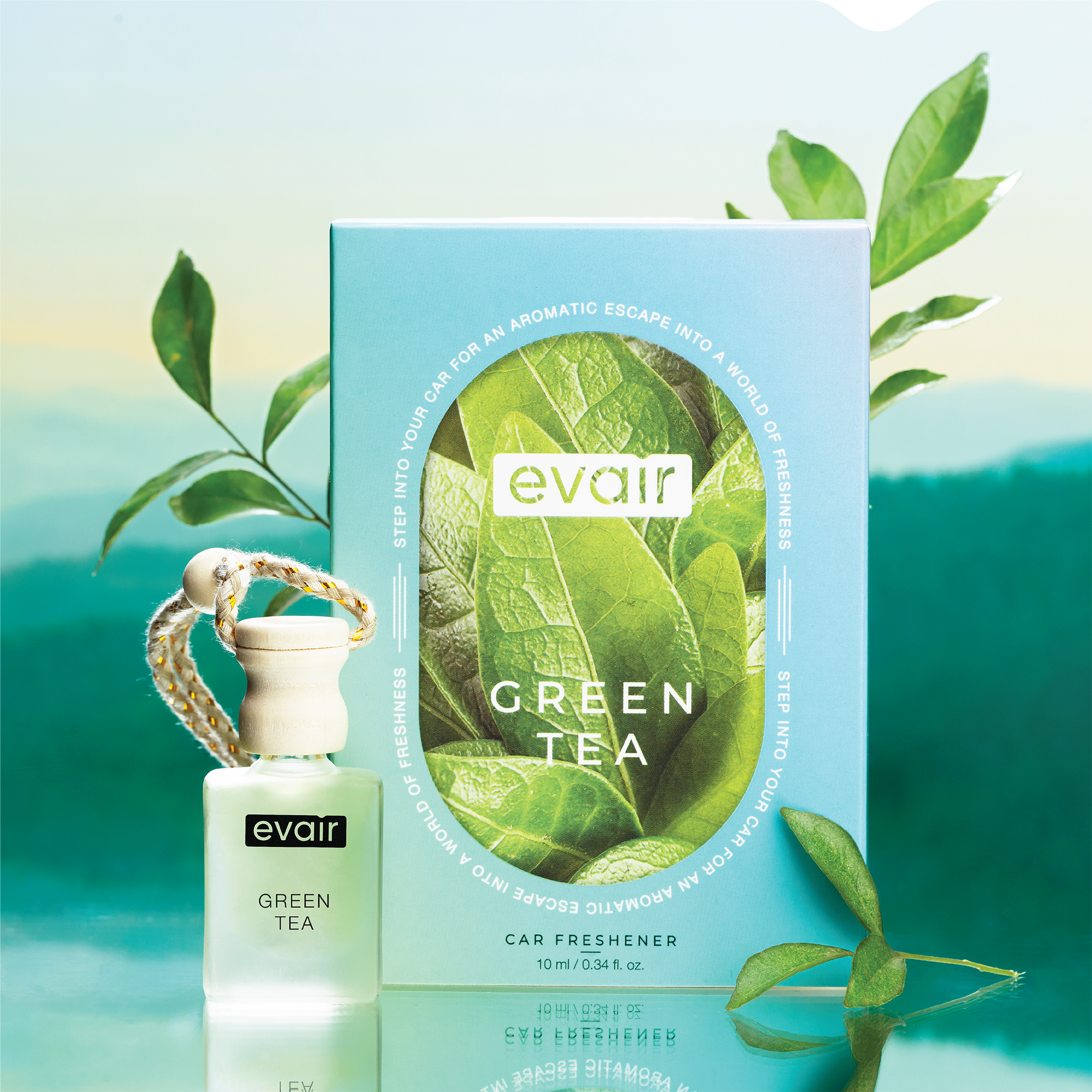 Evair Green Tea Car Perfume with Green tea Leaves